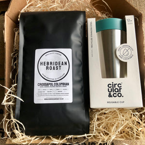 Boxed Gift Set: Coffee & 12oz Stainless Steel Cup